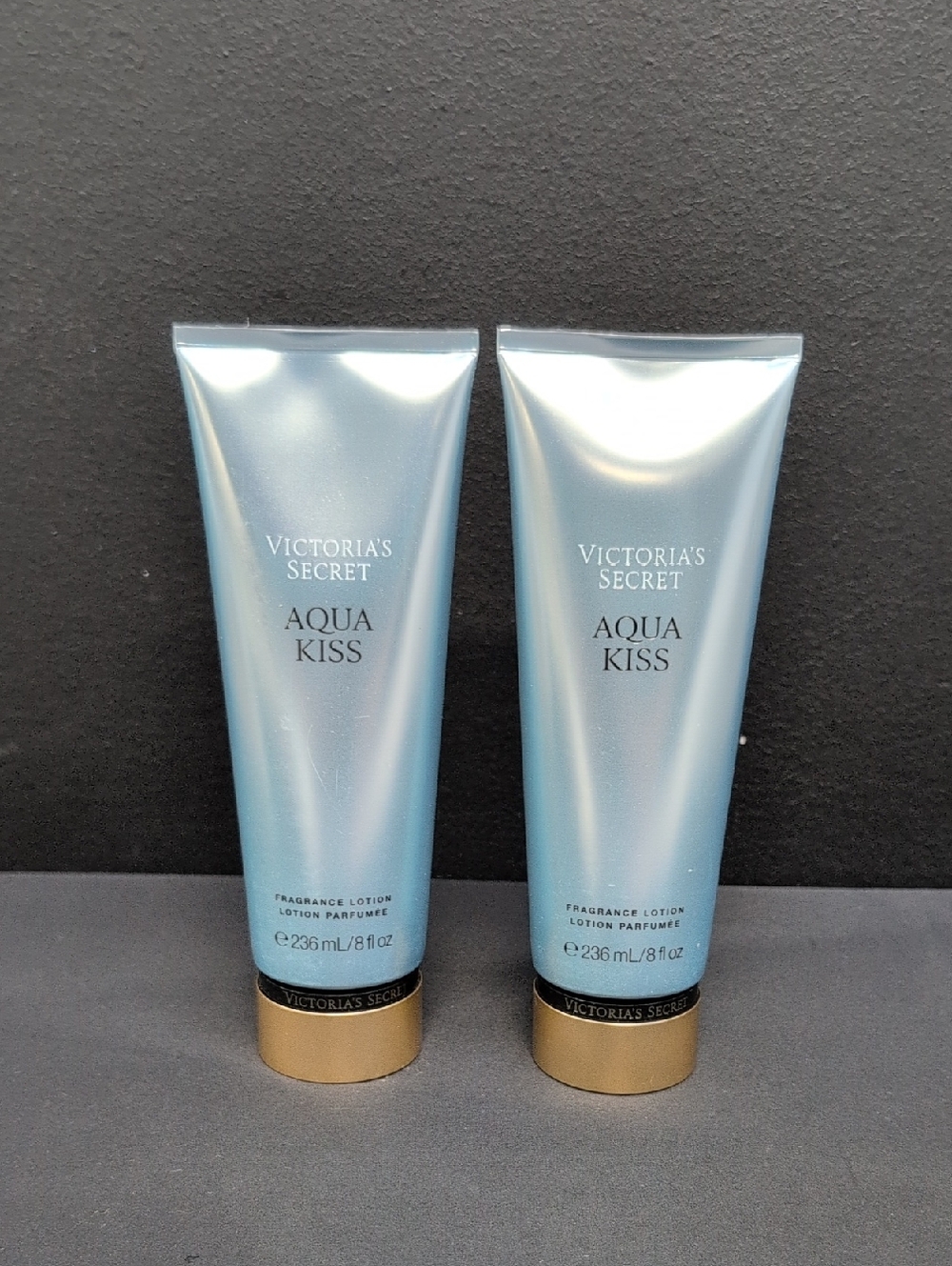 Victoria Secret Aqua Kiss Fragrance Body Lotion 8oz Pack of 2